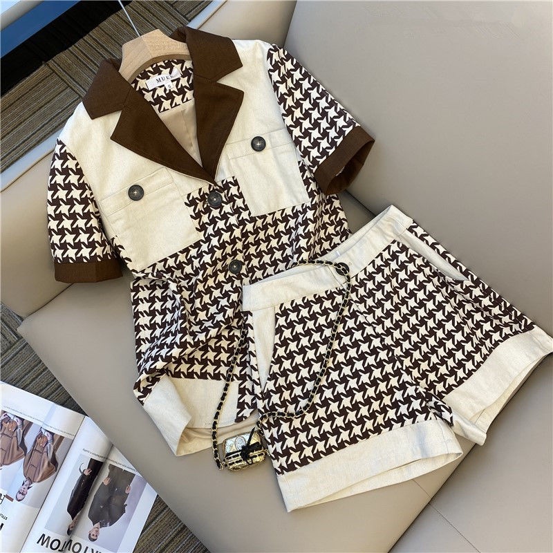 Set áo ngắn tay + quần short thời trang cho nữ