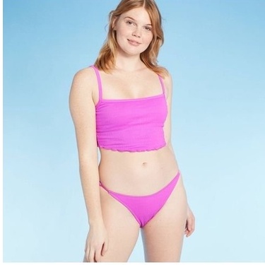 Set bơi bikini hồng xuất khẩu