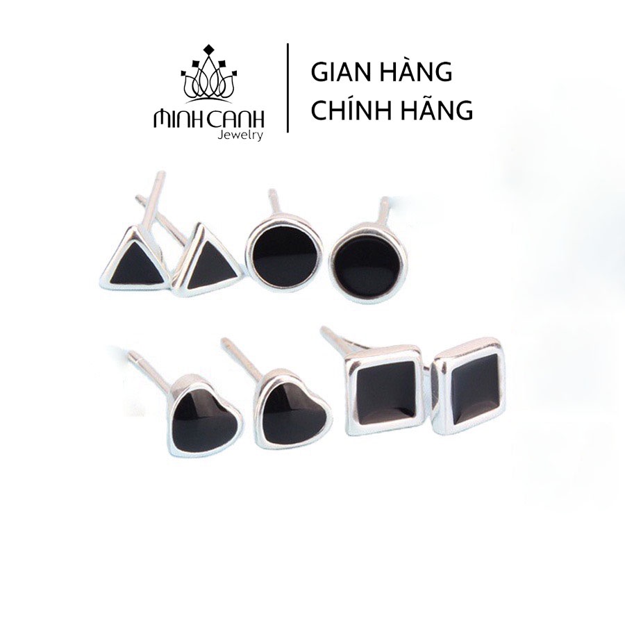 Bông Tai Màu Đen Bạc 925 - Minh Canh Jewelry