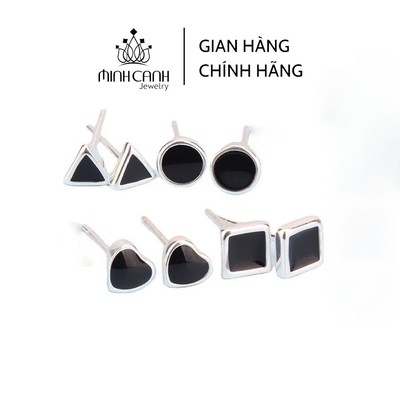Bông Tai Màu Đen Bạc 925 - Minh Canh Jewelry