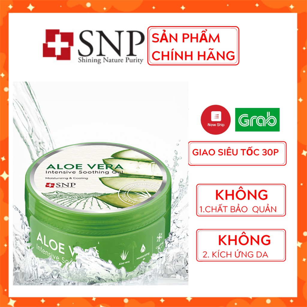 Gel nha đam dưỡng da SNP Aloe Vera Intensive Soothing Gel 99% 300g