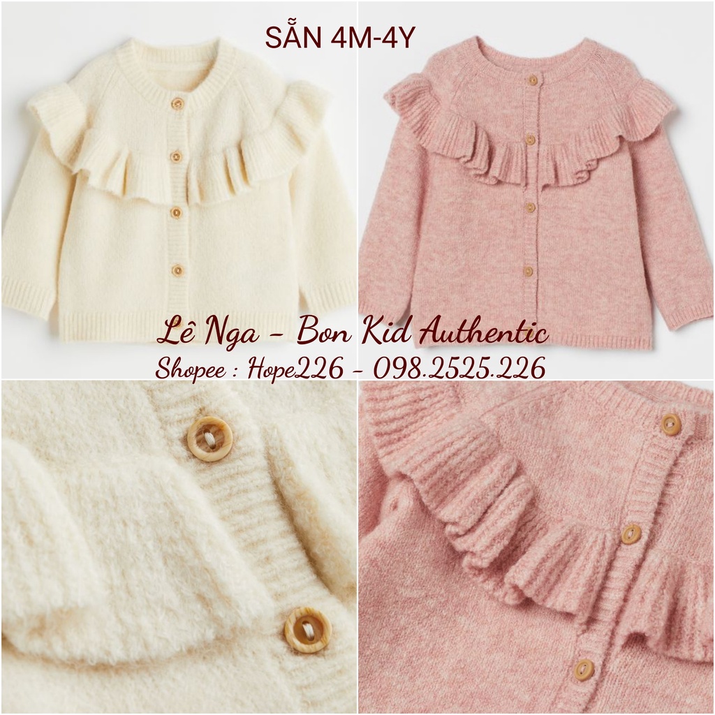 [FORM RỘNG] Áo len baby girl HM UK/US chính hãng sz từ 4-6m đến 3-4y
