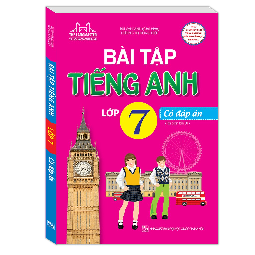 Sách - The Langmaster - Bài tập tiếng Anh lớp 7 - Có đáp án (tái bản 2019)