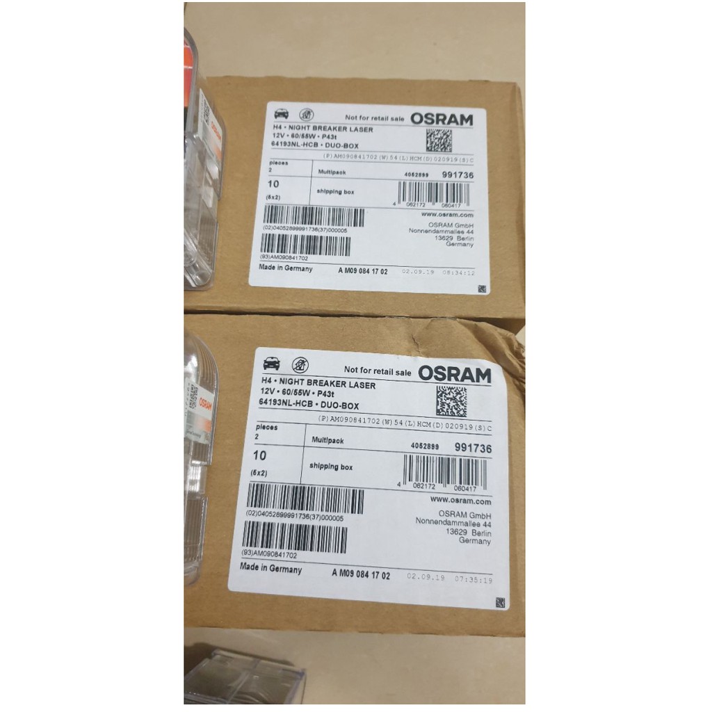 bóng đèn H4 osram tăng sáng 150% made in germany bộ 2 bóng