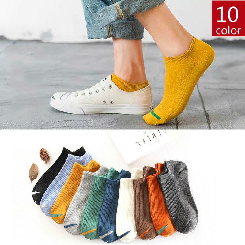 Tất Cotton Cổ Ngắn Thoáng Khí Nhiều Màu Thời Trang Hàn Quốc 2020