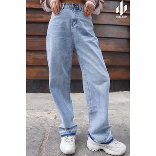 QUẦN JEANS SUÔNG CẮT LAI [ảnh thật 100%]