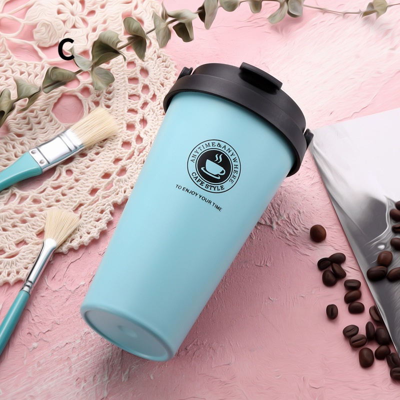 Ly giữ nhiệt 500ml ly coffee inox 304,bền đẹp pha cà phê giữ nhiệt đến 8h chống tràn trà cafe Xách tay ngoài trời