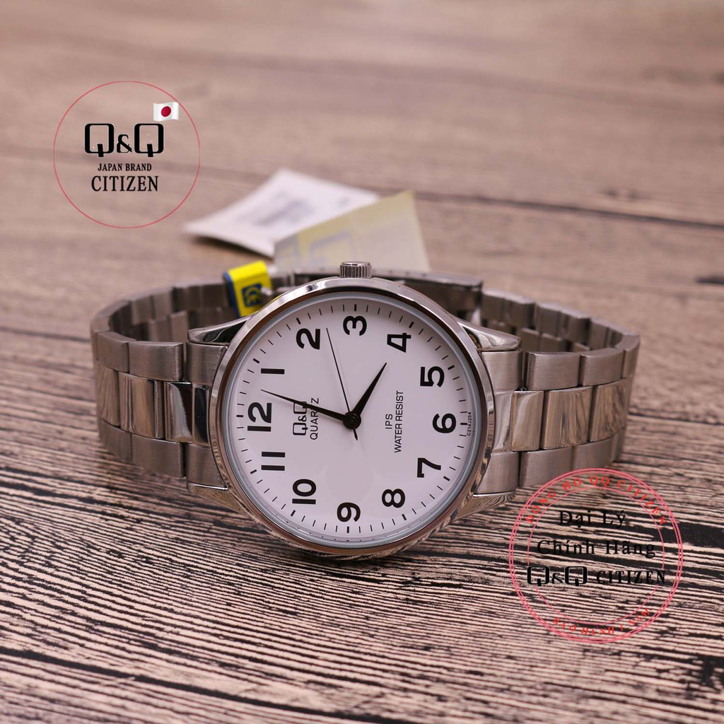 Đồng hồ nam Q&amp;Q Citizen C214J204Y dây sắt thương hiệu Nhật Bản
