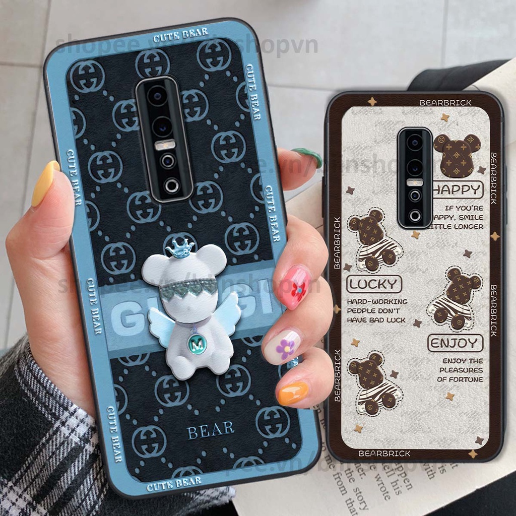 Ốp Vivo V17 Pro hình gấu bear brick đẹp độc lạ, thời trang, cá tính