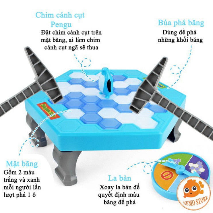 V1 OTPF Đồ chơi đối kháng phá băng giải cứu chim cánh cụt - trò chơi rèn luyện kỹ năng, sự khéo léo cho bé. 28 V1
