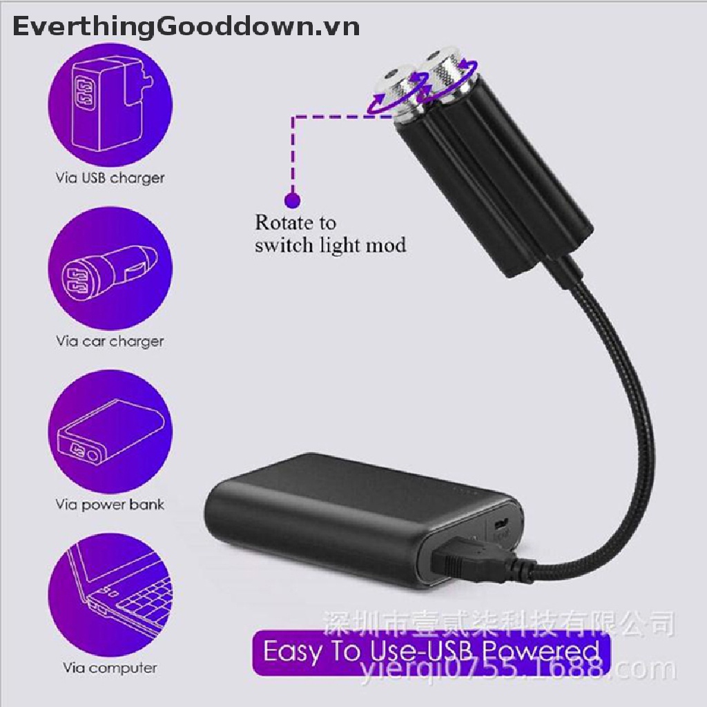 Everthinggooddown Đèn LED Chiếu Sáng Trần Xe Hơi Hình Bầu Trời Đầy Sao Trong Mơ Đầy Sao
