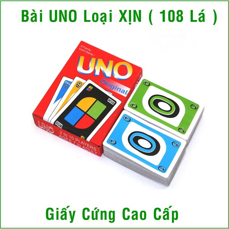 [Mã TOYDEC hoàn 20K xu đơn 50K] COMBO 2 Bộ Bài UNO Giấy Cứng ( Loại Tốt ) - Giá Rẻ