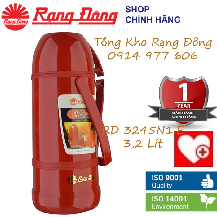 Phích Đựng Nước Nóng Rạng Đông 3,2 lít- Bảo Hành 1 Năm - Model: RD 3245 N1.E