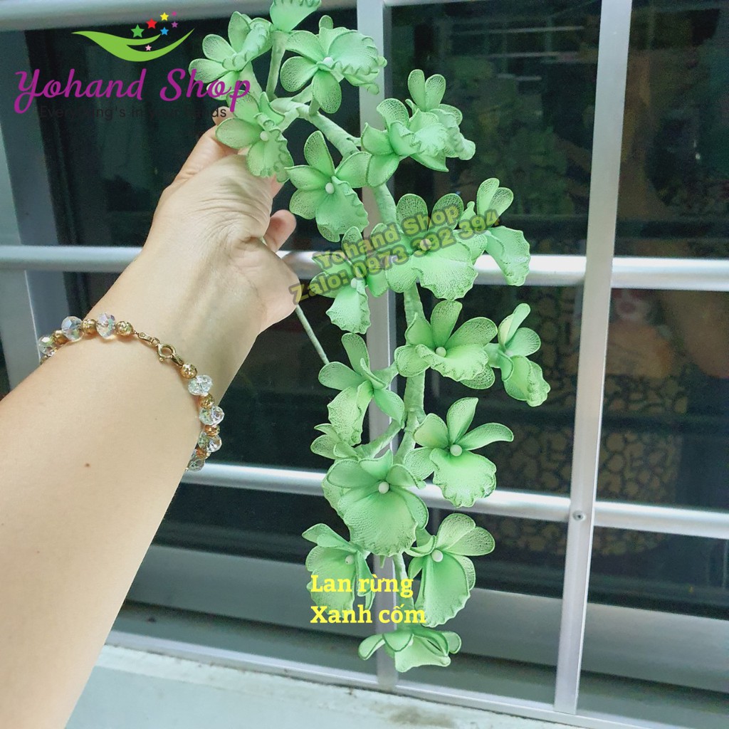 Hoa lan bằng vải voan - Nhánh 20 hoa (Giá/ 1 nhánh 20 hoa)
