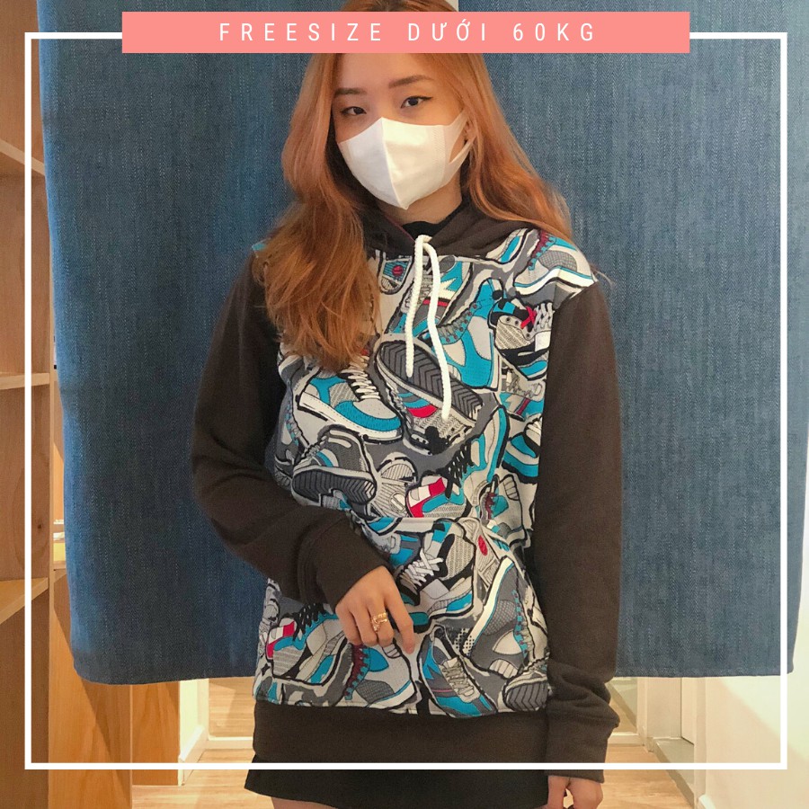 Áo khoác nỉ hoodie : HÀNG GIẢM GIÁ CUỐI NĂM – áo hoodie freesize dưới 55kg dành cho nữ, thun cotton 100%, hình chụp thật