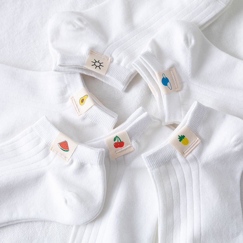 Tất nam nữ socks tất cổ ngắn hoa quả xinh dễ thương phong cách Hàn quốc