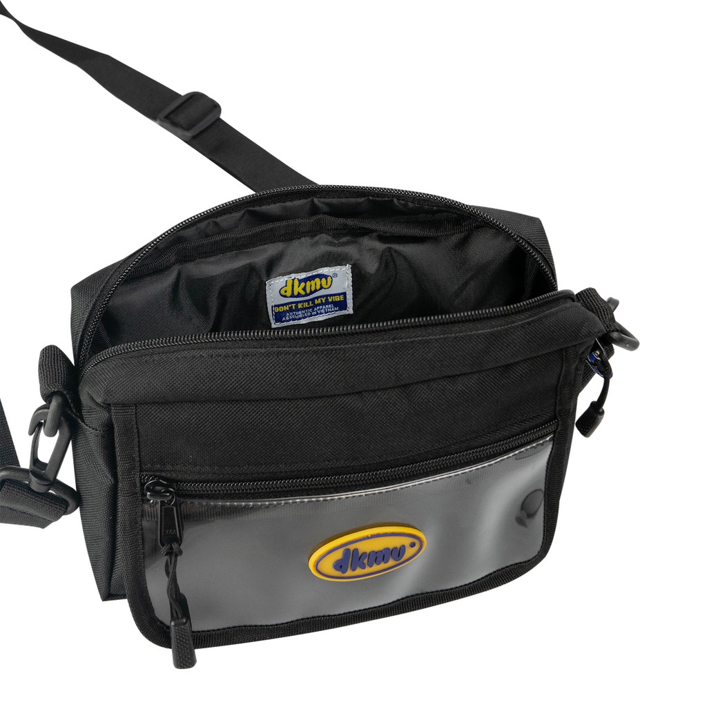 [Hình thật/Có sẵn] Túi đeo chéo canvas màu đen phối nhựa trong | DKMV Black BS Logo Bag | BigBuy360 - bigbuy360.vn