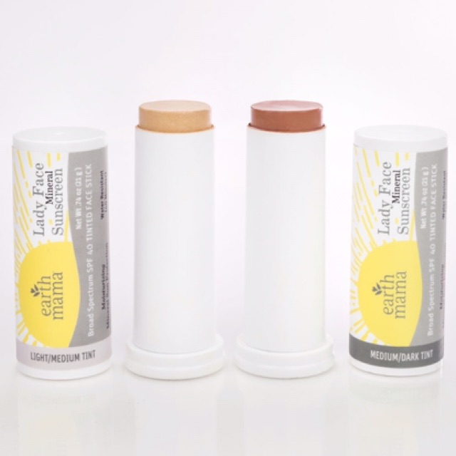 Kem chống nắng có màu hữu cơ dạng thỏi Earth Mama Lady Face Mineral Sunscreen Face Stick SPF 40