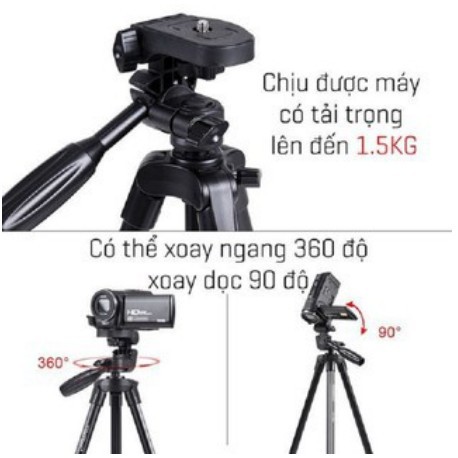 Gậy livestream, giá đỡ điện thoại ,gậy quay video tiktok tripod có giá đỡ điện thoại chân 2m1 có kẹp,LOẠI XỊN