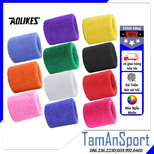 Băng vải cuốn cổ tay thấm mồ hôi Aolikes - Bảo vệ cổ tay thi đấu cầu lông - Tâm An Sports
