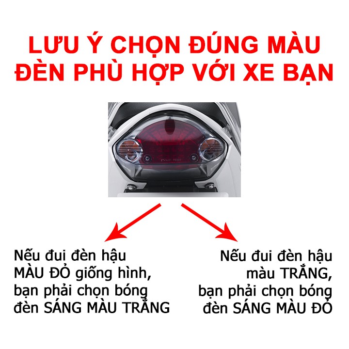 Đèn hậu có hiệu ứng chớp - đèn stop chân 2 cực cho xe máy xe hơi