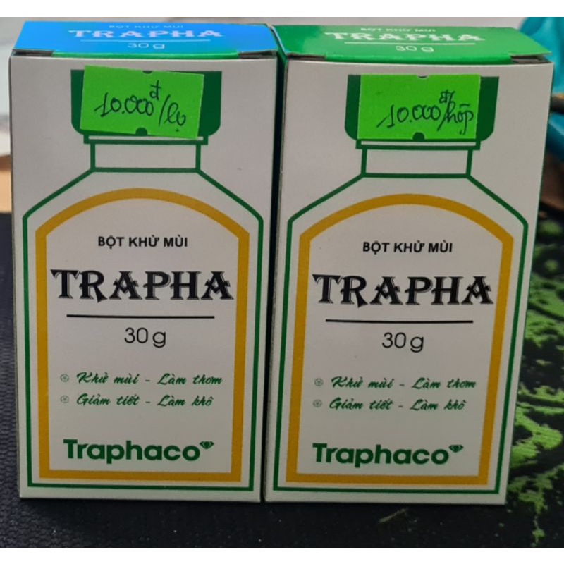 Bột khử mùi Trapha 30g Traphaco - Khử mùi, làm thơm, giảm tiết, làm khô
