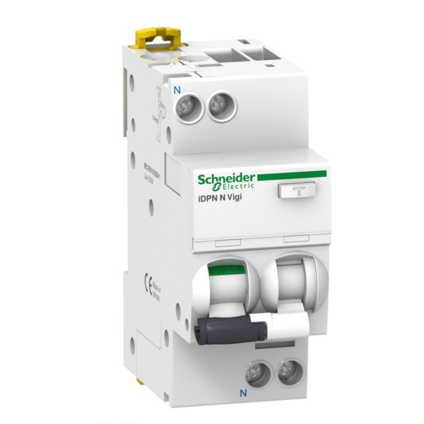 Cầu dao tự động RCBO A9D31620 1P+N 20A dòng rò 30mA Acti9 SCHNEIDER dòng cắt 6kA