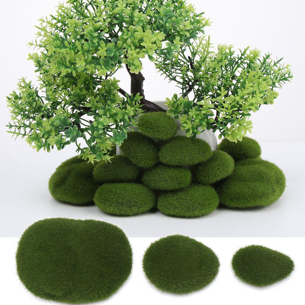 LONTIME Bộ 30 Viên Đá Rêu Nhân Tạo 3 Kích Cỡ Trang Trí Chậu Cây Bonsai