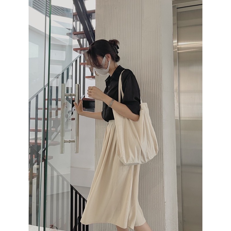 chân váy midi xếp li lưng chun 903 | BigBuy360 - bigbuy360.vn