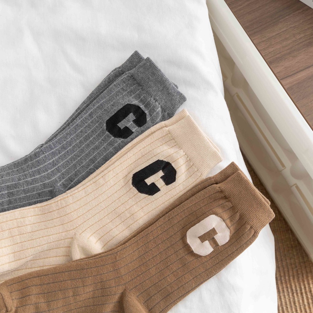 Vớ WAFNHA D368 cổ vừa phong cách thể thao thời trang đường phố dành cho nữ