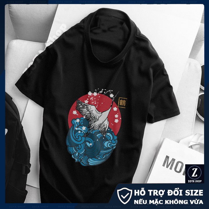 Áo phông nam , áo thun ZOTA hàng may kỹ vải mát in Hạc GZ12 | BigBuy360 - bigbuy360.vn