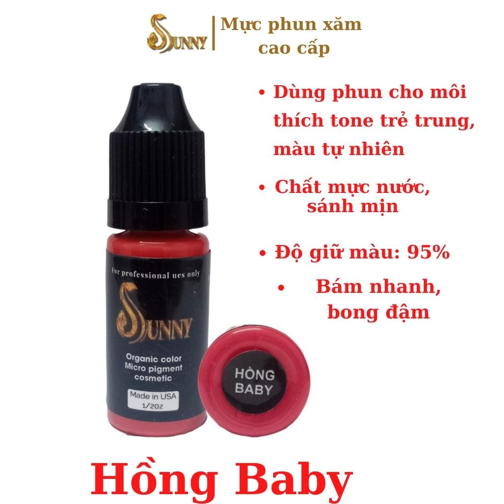 Mực phun xăm môi SUNNY siêu bám màu, mực phun xăm collagen 10ml
