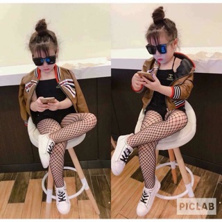 Combo 2 quần tất lưới trẻ em