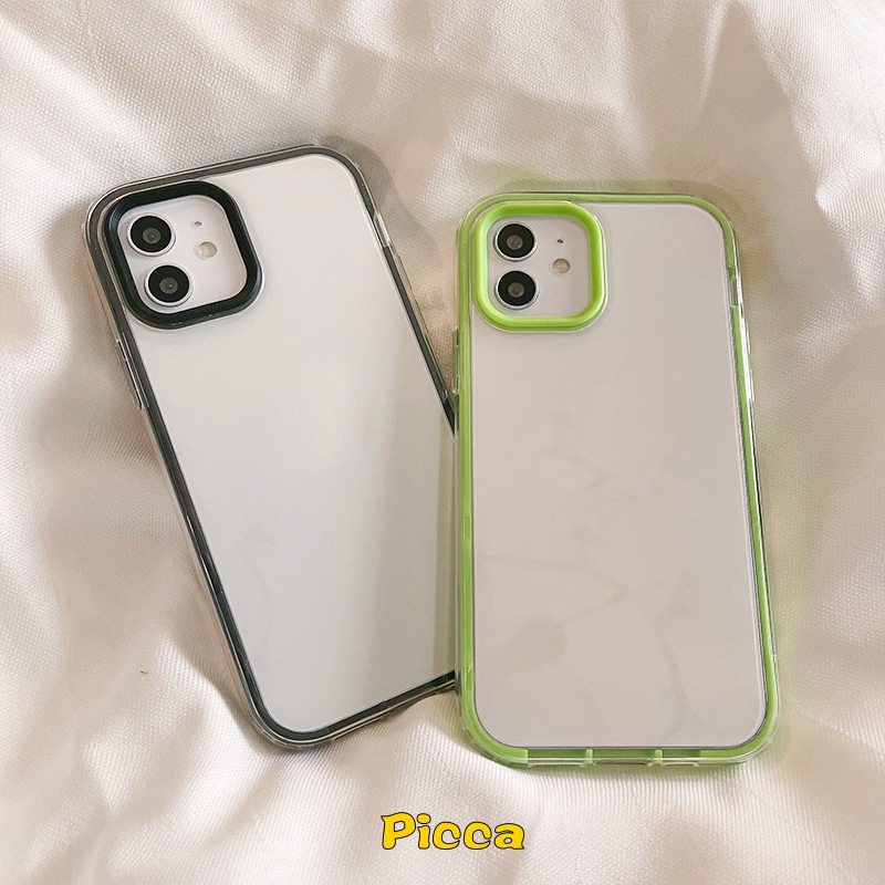 Ốp Điện Thoại TPU Mềm Trong Suốt Chống Sốc Màu Macaron 3 Trong 1 Cho IPhone 7 8 Plus 11 12 13 Pro Max XR XS X SE 2020