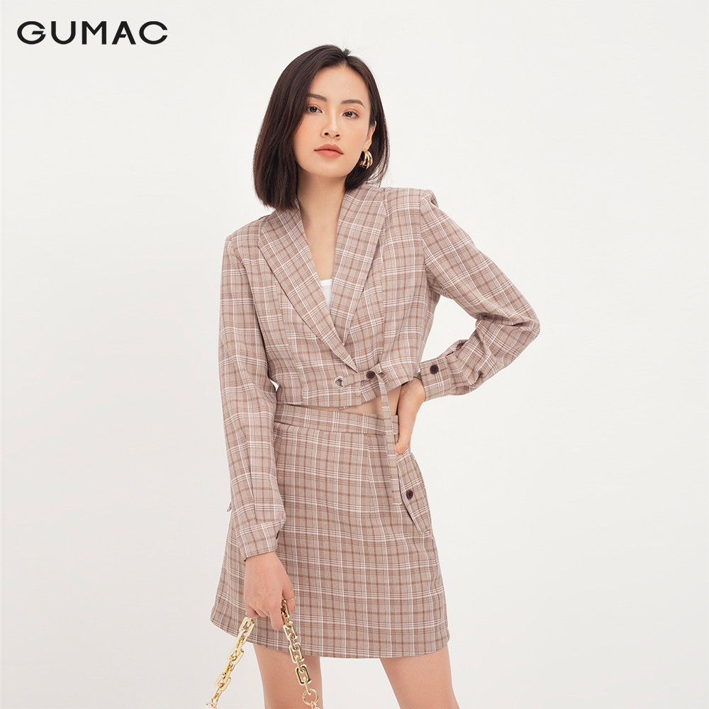 Chân Váy nữ caro nắp túi GUMAC đủ màu, đủ size, dáng chữ A trẻ trung, thanh lịch VA | BigBuy360 - bigbuy360.vn