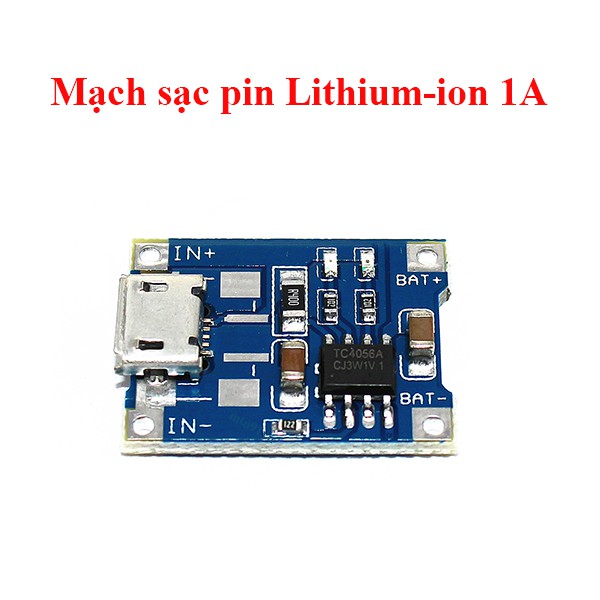 Mạch sạc pin Lithium-Ion 18650 1A - cổng Micro USB (TP4056 | TC4056 )