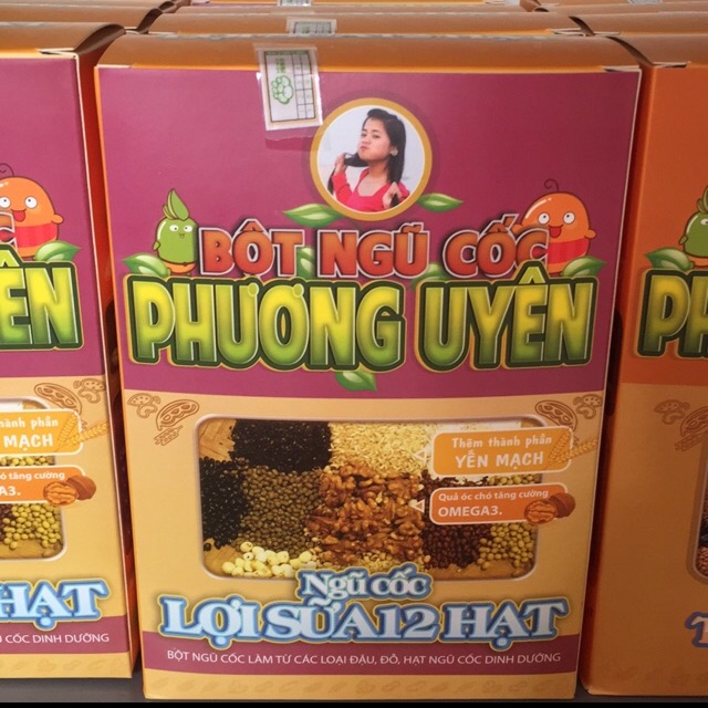 Bột ngũ côc Phương Uyên lợi sữa 12 hạt