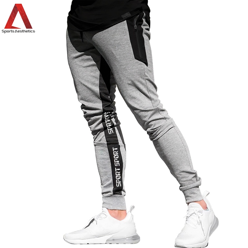 Quần chạy bộ Nam Có Túi Khóa Kéo Plus Size