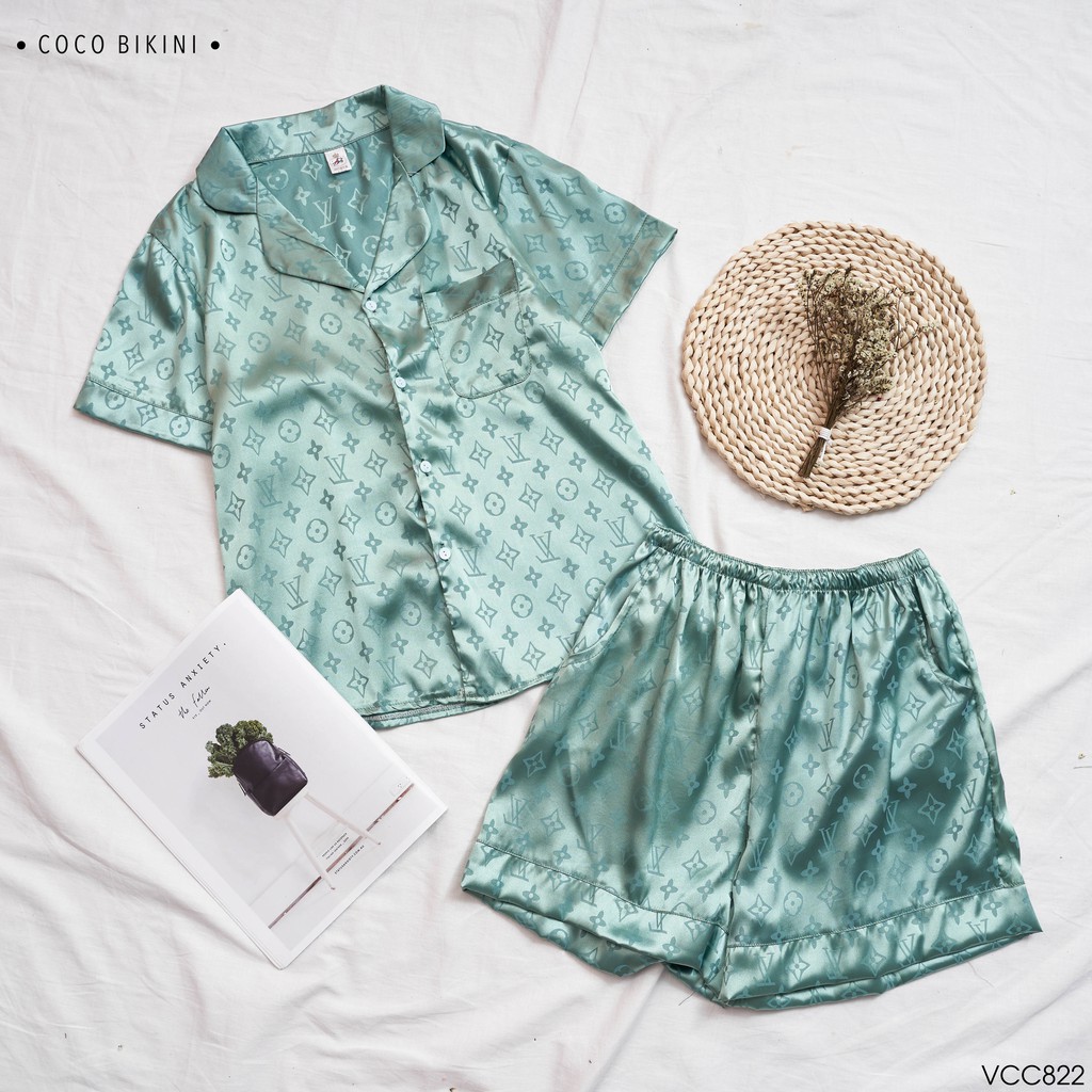 𝑪𝑶𝑪𝑶 𝑩𝑰𝑲𝑰𝑵𝑰 Bộ Đồ Ngủ - Đồ Mặc Nhà Lụa Gấm ( VCC819 ) | BigBuy360 - bigbuy360.vn