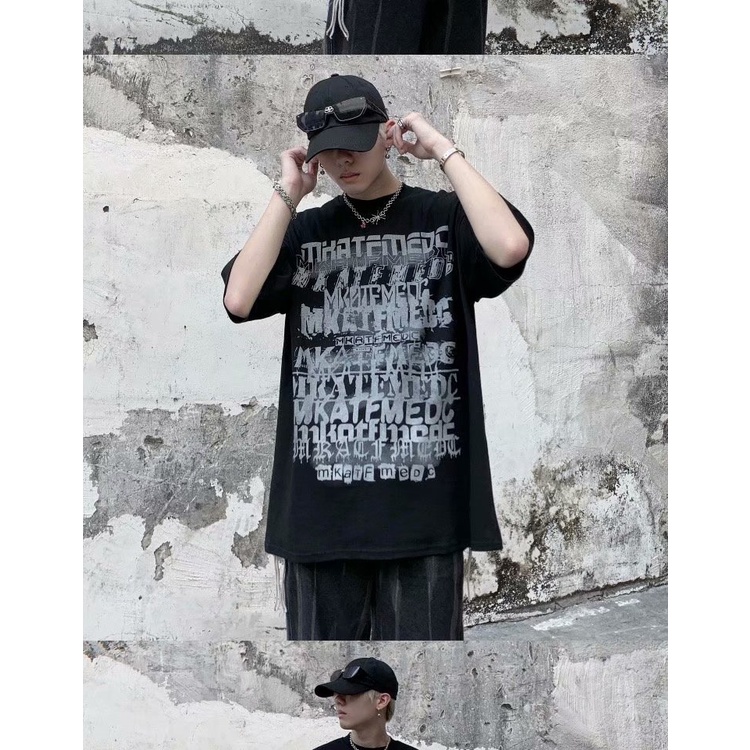 Áo Thun Tay Ngắn Dáng Rộng In Chữ Phong Cách Hip Hop Thời Trang Mùa Hè Cho Nam Size M-8XL 2021
