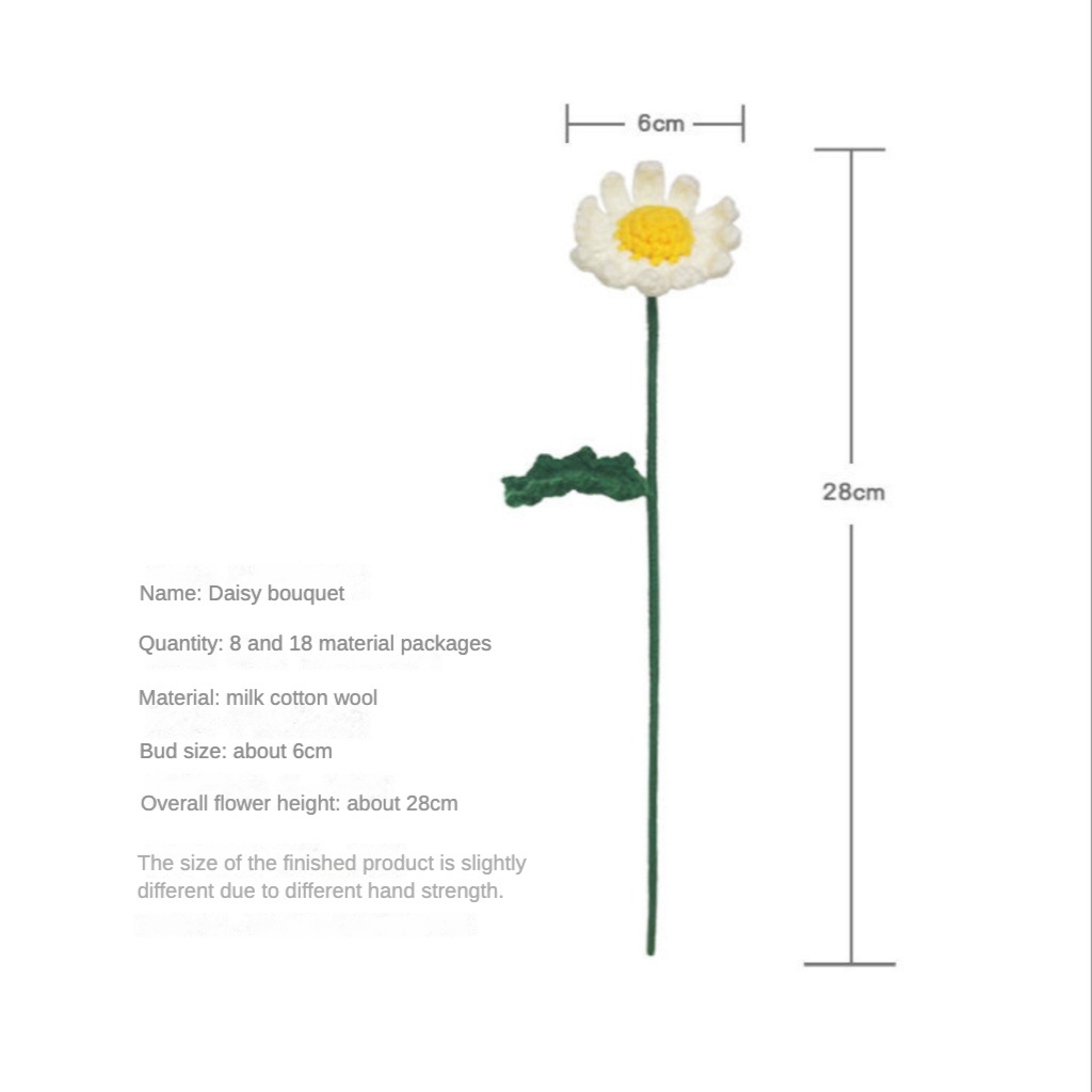 [DIY] Tự làm đan móc túi chất liệu hoa hướng dương Daisy len giả bó hoa Ngày lễ tình nhân món quà tự làm cho bạn gái