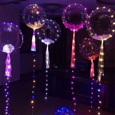 1 Bong Bóng Trong Suốt Gắn Đèn Led Trang Trí Tiệc Cưới, Sinh Nhật