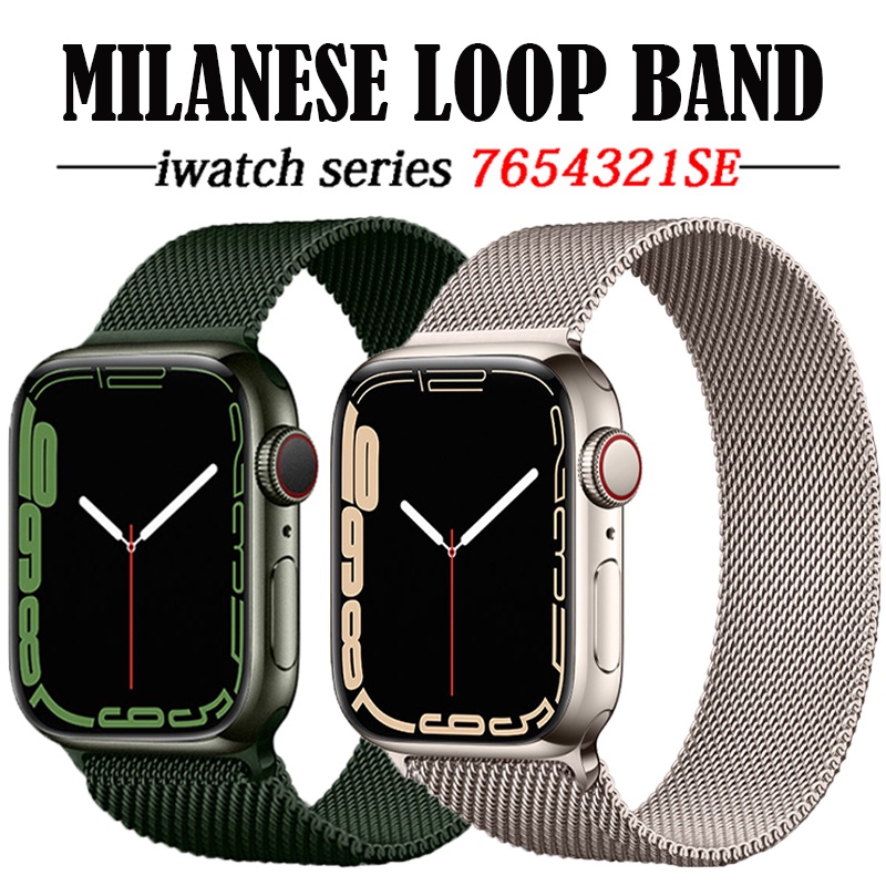 Dây Đeo Inox Cho Đồng Hồ Thông Minh Apple Watch Series 7 5 4 3 2 1 6 SE 41mm 45mm 42mm 38mm 40mm