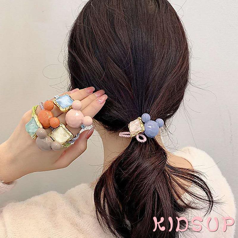 Dây buộc tóc cao su họa tiết hoạt hình đơn giản dễ thương cho nữ
