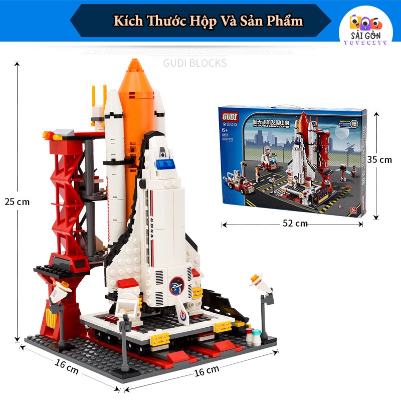 Đồ Chơi Lắp Ráp Kiểu LEGO Mô Hình Tàu Bay Không Gian Space Shutte GUDI 8815 / 11001 Với 573+ PCS Khám Phá Vũ Trụ Độc Đáo