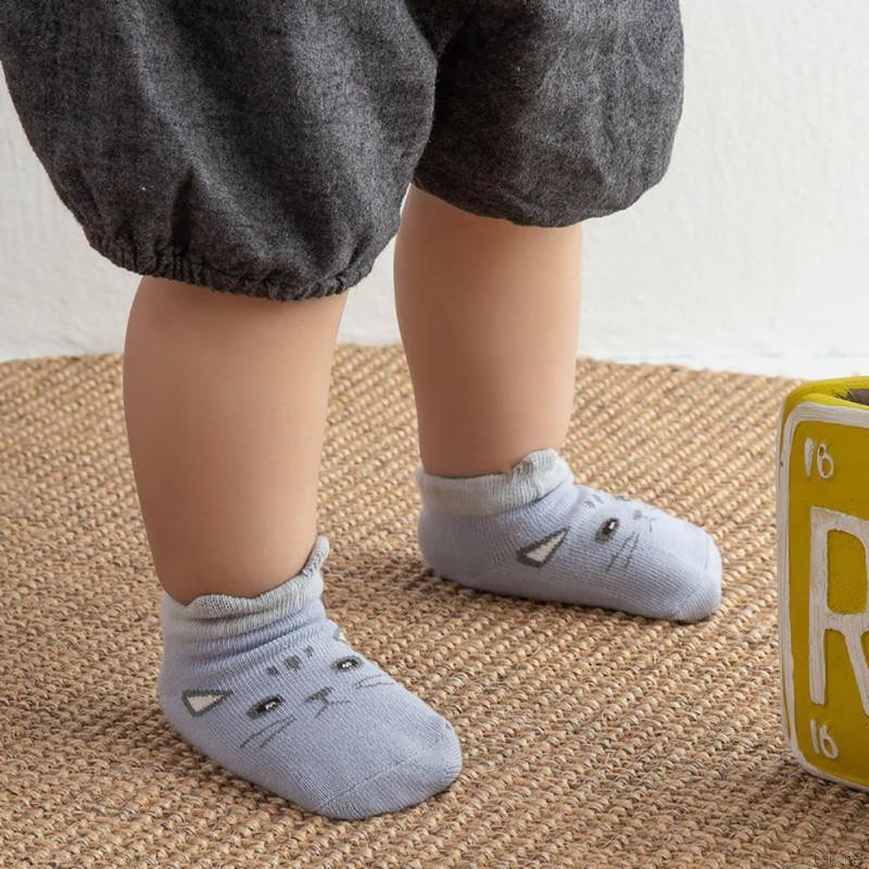 ♕ babyme ღ Baby Boys Girls Infant Cotton Cartoon Socks Anti Slip Floor Socks
