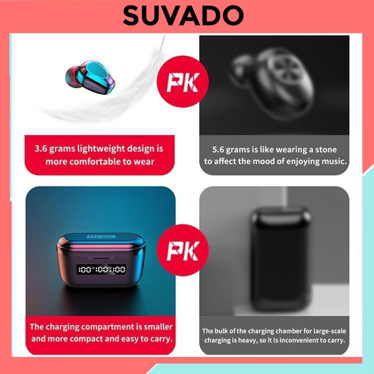 Tai nghe Bluetooth 5.1 V8S True Wireless không dây TWS CSR nút cảm ứng kháng nước thể theo stereo
