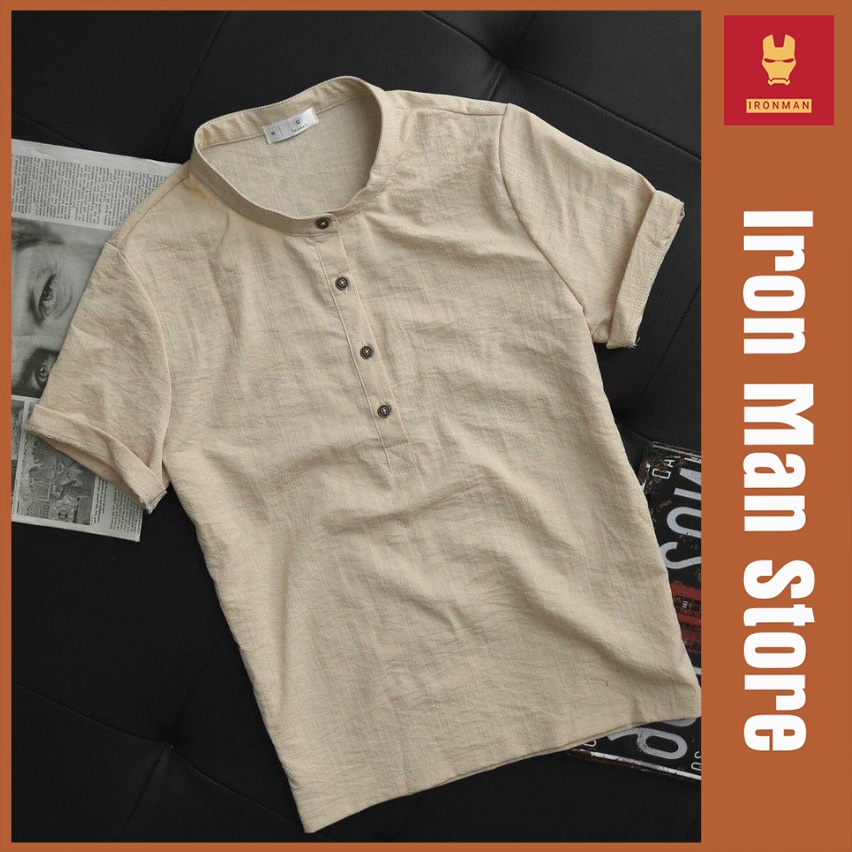 Áo Đũi Nam Cổ Tàu Vải Đũi Cao Cấp Bền Đẹp Thời Trang