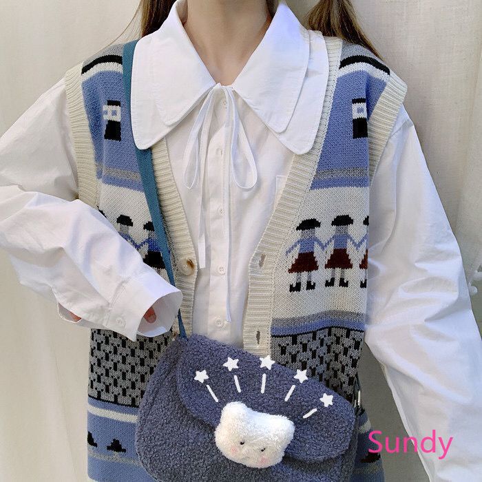 Áo Len Không Tay Dáng Rộng Thời Trang Mùa Đông Cho Nữ