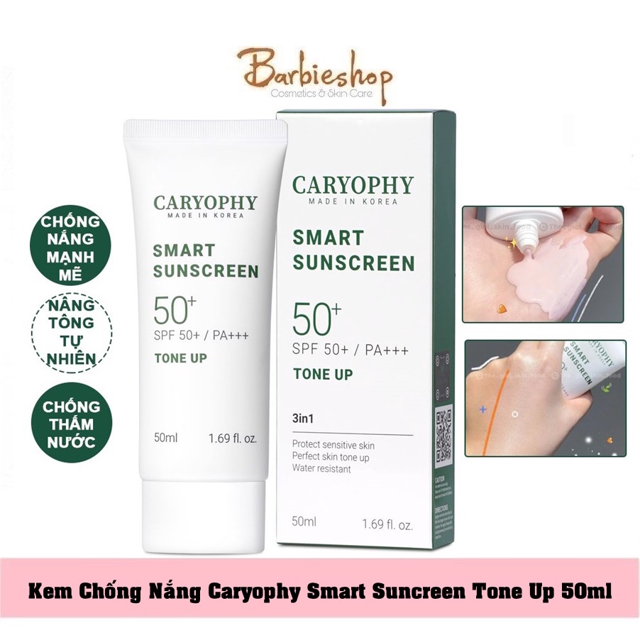 Kem Chống Nắng Caryophy Smart Sunscreen Tone Up Ngừa Mụn, Giảm Thâm 50ml